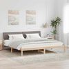 vidaXL Cadre de lit Marron et taupe 200 x 200 cm Bois massif en pin