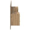 vidaXL T&ecirc;te de lit avec armoire avec tiroir 3 pcs Ch&ecirc;ne artisanal