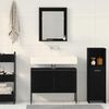 vidaXL Ensemble de mobilier de salle de bain Montage mural 2 pcs Noir