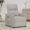 vidaXL Fauteuil de massage Gris clair Tissu microfibre
