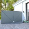 vidaXL Auvent lat&eacute;ral pliable de terrasse Gris 400 x 200 cm