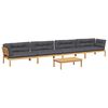 vidaXL Salon palette de jardin avec coussins 5pcs bois d'acacia massif