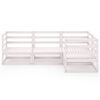 vidaXL Salon de jardin 4 pcs blanc bois de pin massif