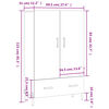 vidaXL Buffet haut blanc brillant 69,5x31x115 cm bois d'ing&eacute;nierie