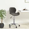 vidaXL Chaise pivotante &agrave; manger Gris fonc&eacute; Velours