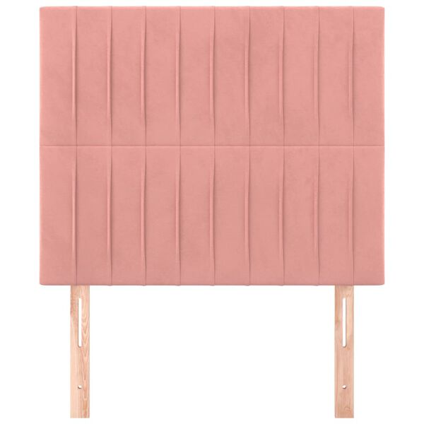 vidaXL T&ecirc;te de lit Rose 90x5x118/128 cm Velours