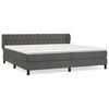 vidaXL Sommier &agrave; lattes de lit et matelas Gris fonc&eacute; 200x200cm Velours