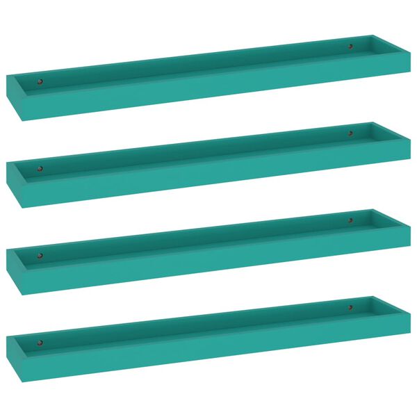 vidaXL &Eacute;tag&egrave;res murales Loggia 4 pcs Bleu 80x15x4 cm MDF