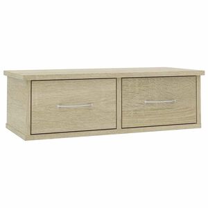 vidaXL &Eacute;tag&egrave;re murale avec tiroirs Ch&ecirc;ne sonoma Bois d'ing&eacute;nierie
