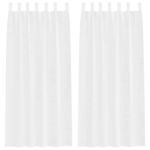 vidaXL Rideau en Voile 2 pcs Blanc 245 x 140 cm Polyester