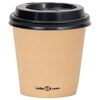 vidaXL Tasses &agrave; caf&eacute; en papier avec couvercles 120 ml 100 pcs Marron
