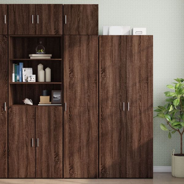 vidaXL Armoire de rangement mince ch&ecirc;ne marron 45x42,5x225 cm