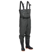 vidaXL Cuissardes avec bottes et ceinture vert foncé taille 38