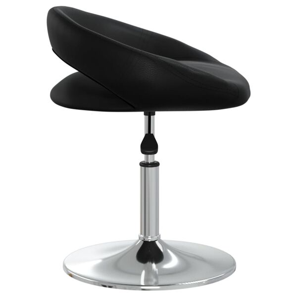 vidaXL Chaise pivotante de salle &agrave; manger Noir Similicuir