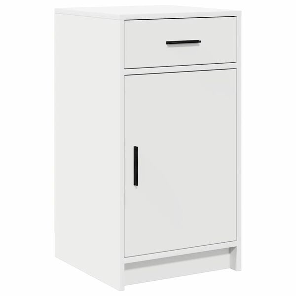 vidaXL Buffet avec tiroir Blanc 40 x 40.5 x 75 cm Bois d'ing&eacute;nierie