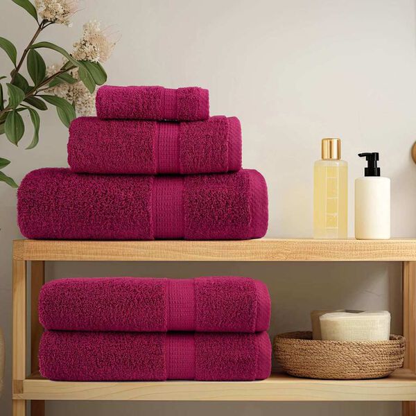 vidaXL Serviette Invit&eacute; SOLUND Bordeaux Coton