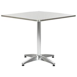 vidaXL Table de jardin Argent&eacute; 80x80x70 cm Aluminium