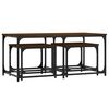 vidaXL Tables basses gigognes 3 pcs ch&ecirc;ne marron bois d'ing&eacute;nierie