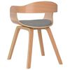 vidaXL Chaises &agrave; manger lot de 2 taupe bois courb&eacute; et tissu