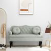 vidaXL Banc avec coussins Gris clair 120,5 x 65 x 75 cm Velours