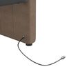vidaXL Lit avec matelas et &eacute;clairage USB Taupe Tissu 90x200 cm