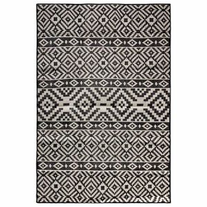 vidaXL Tapis &agrave; tissage plat d'ext&eacute;rieur 160x230 cm Rayures noires