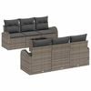 vidaXL Ensemble de canapé de jardin avec stockage 7 pcs Gris polyrotin