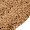 vidaXL Tapis Jute tress&eacute; &agrave; la main 120 cm Rond