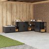 vidaXL Rangement de cuisine avec &eacute;tag&egrave;re Noir 60 x 50 x 92 cm Acier