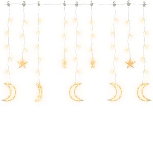 vidaXL Guirlande lumineuse &eacute;toile et lune avec t&eacute;l&eacute;commande 138 LED