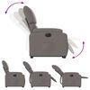 vidaXL Fauteuil inclinable &eacute;lectrique taupe tissu