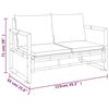 vidaXL Salon de jardin 2 pcs avec coussins gris fonc&eacute; bambou
