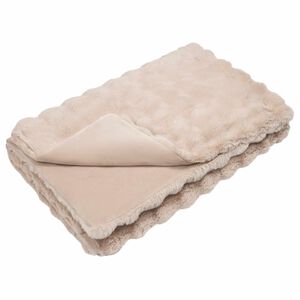 vidaXL Couverture antid&eacute;rapante en fausse de lapin Olite Beige