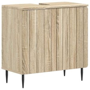 vidaXL Meuble sous Lavabo de Salle de Bain ZWOLLE Ch&ecirc;ne Sonoma