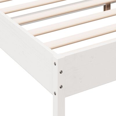 vidaXL Cadre de lit sans matelas blanc 200x200 cm bois massif de pin