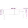 vidaXL T&ecirc;te de lit avec oreilles Cr&egrave;me 203x23x78/88 cm Tissu