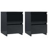 vidaXL Tables de chevet 2 pcs Noir brillant 30x30x40cm bois ing&eacute;nierie