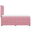 vidaXL Sommier &agrave; lattes de lit avec matelas Rose 90x190 cm Velours