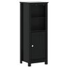 vidaXL Meubles de salle de bain 3 pcs BERG noir bois de pin massif