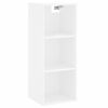 vidaXL Buffet haut Blanc 34,5x34x180 cm Bois d'ing&eacute;nierie