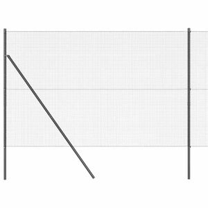 vidaXL Cl&ocirc;ture en fils soud&eacute;s pour fixation au sol 50 x 1,4 m Gris