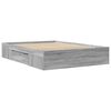 vidaXL Cadre de lit sans matelas sonoma gris 135x190 cm