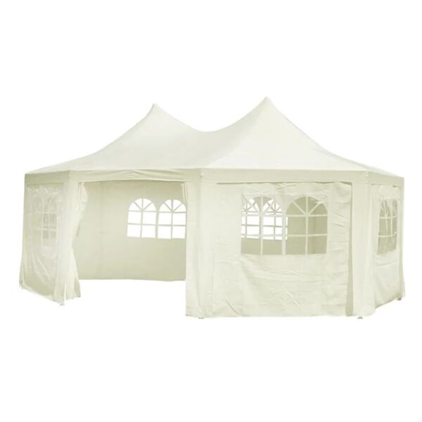 vidaXL Tente de réception octogonale Crème 6x4,4x3,5 m