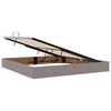 vidaXL Lit avec rangement et LED Taupe 200 x 200 cm Polyester