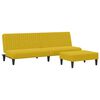 vidaXL Ensemble de canapés 2 pcs jaune velours