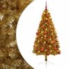 vidaXL Sapin de No&euml;l artificiel avec boules 120 cm 150 LED Blanc chaud