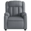 vidaXL Fauteuil de massage inclinable électrique gris similicuir
