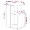 vidaXL Table d'appoint Ch&ecirc;ne marron 36x30x56 cm Bois d'ing&eacute;nierie