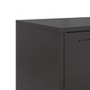 vidaXL Table de chevet noir 36x39x78 cm acier