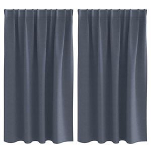 vidaXL Rideaux occultants avec anneaux 2 pc Anthracite 140 x 140 cm